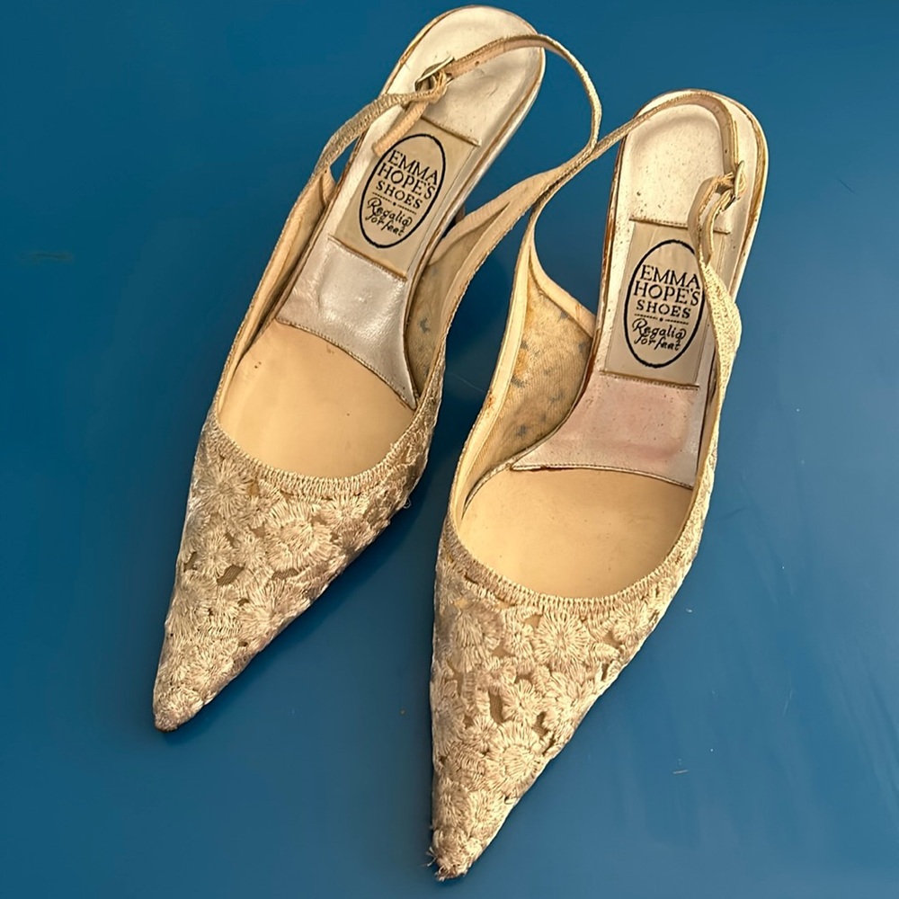 Emma Hope’s Shoes, Platinum, Made in Italy, Size 36